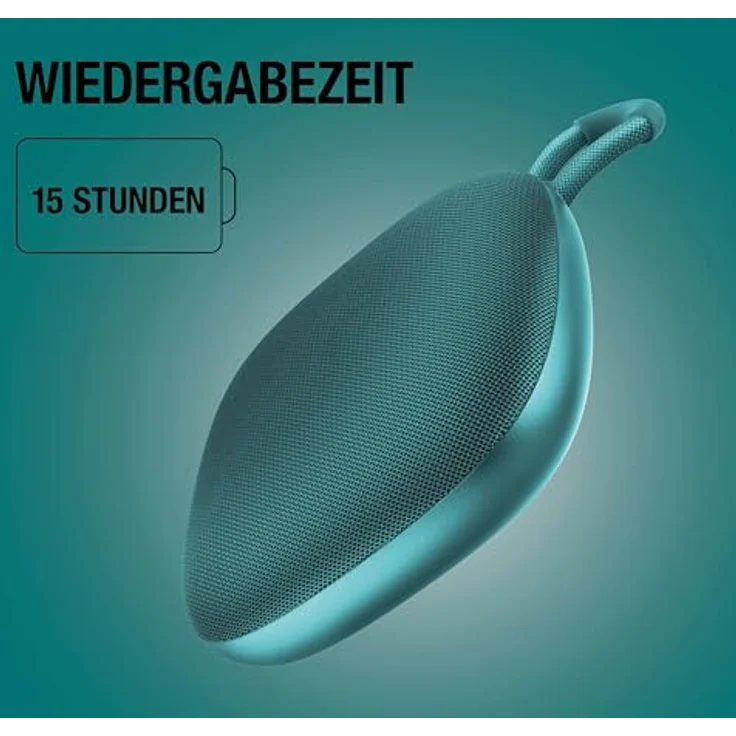 Fresh n Rebel Bold S3 Bluetooth Lautsprecher, 5 W, IPX6 wasserdicht, Laufzeit bis 15 h, Türkis – Bild 3