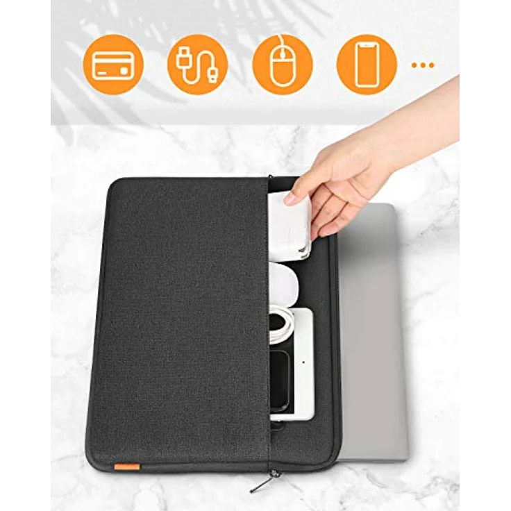 Inateck Laptoptasche Hülle Kompatibel mit 16 Zoll MacBook Pro M3/M2/M1 Pro/Max A2991 A2780 A2485 A2141 2023-2019, 15 Zoll Surface Book 2/XPS 15 Notebook Sleeve Schutzhülle Case, Schwarz - Preisvergleich – Bild 3