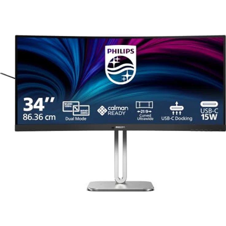 Philips 34B2U5900C (5120 x 2160 Pixel, 34"), Monitor, Grau, Silber – Bild 2