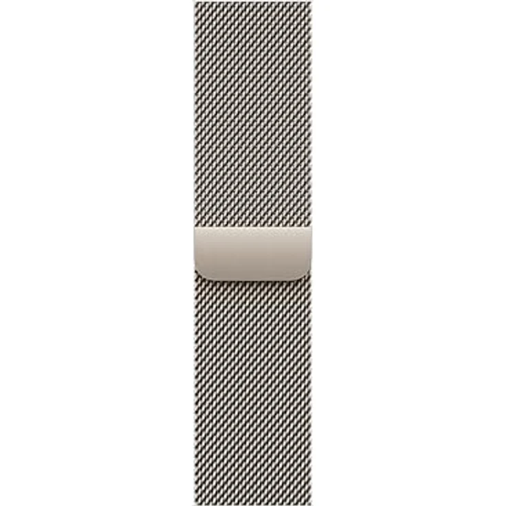 Apple Milanaise Armband für Apple Watch, 42 mm, natur, magnetisch und individuell einstellbar aus Edelstahl – Bild 1