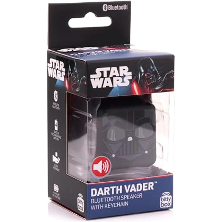 Bitty Boomers Star Wars Bitty Box-Darth Vader Bluetooth-Lautsprecher, tragbarer Lautsprecher mit 4 Stunden Akkulaufzeit, Schwarz – Bild 5