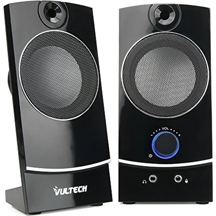VulTech Casse Acustiche SP-330 Speaker 2.0 Schwarz – Bild 2