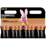 Duracell Plus New AA Mignon Alkaline-Batterien, 1.5V LR6 MN1500, 10er-Pack, 163553