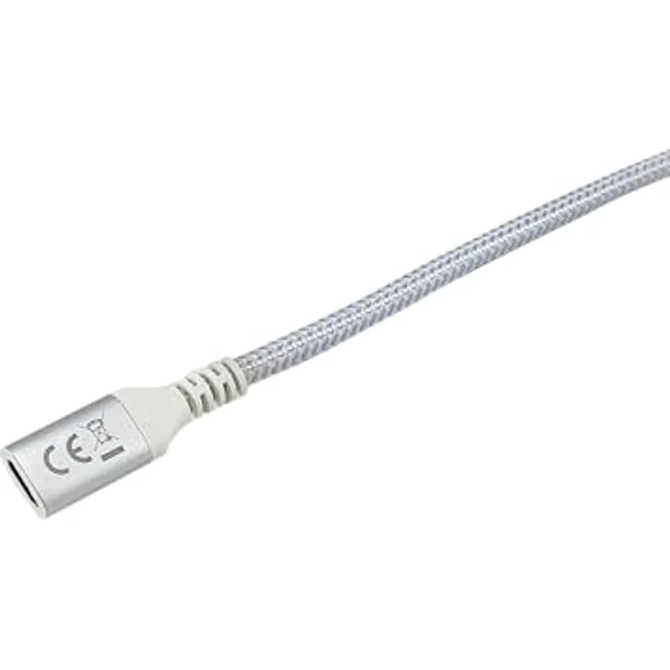 Equip 128375 USB 3.2 Gen 2 C auf C Verlängerungskabel, 0,5m, M/F, 4K/60Hz, 10Gbps, weiß – Bild 3
