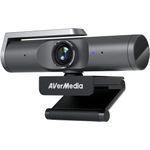 AverMedia PW515 4K Ultra HD Autofokus-Business-Webcam – KI-gesteuerte Lösung, Bild- und Beleuchtungsanpassung, 100° Wide FoV, für Videokonferenzen und virtuelle Meetings, Zoom, Teams, Skype, PC/Mac