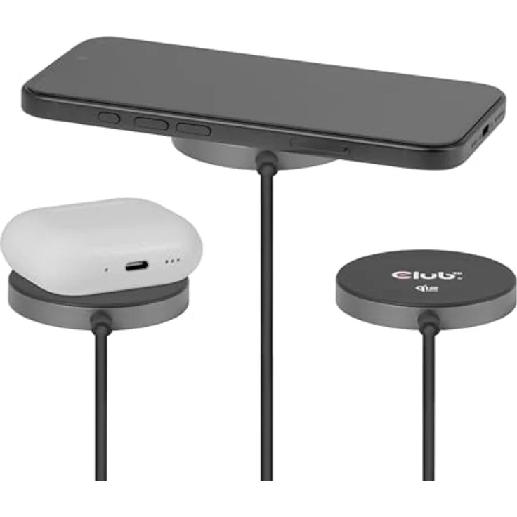 club3D Qi2 Induktions-Ladegerät CAC-3027, 25W USB-C Schnellladegerät in Schwarz mit Sicherheitsmerkmalen – Bild 8