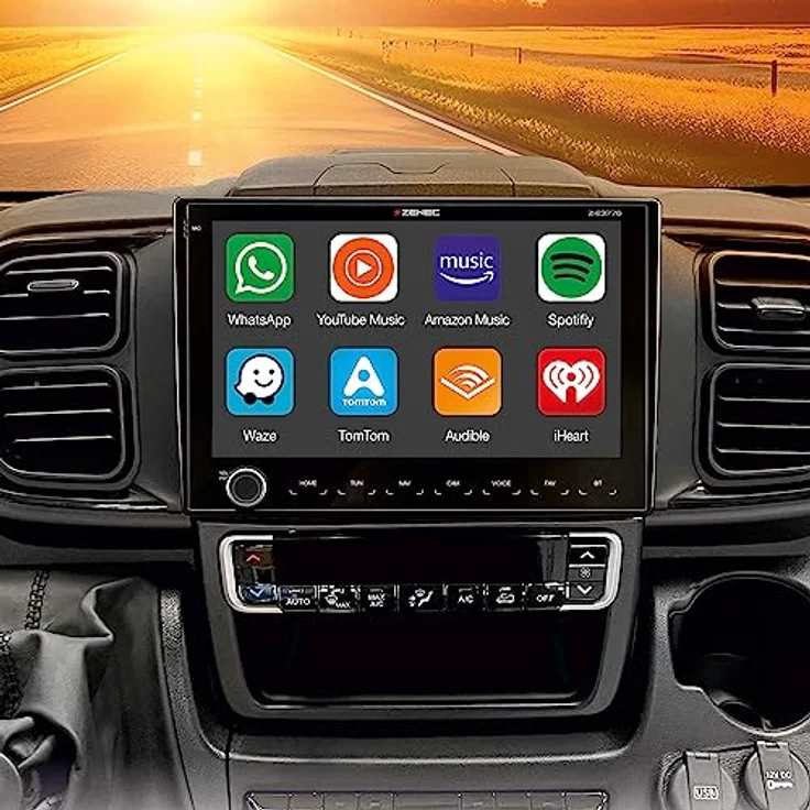 ZENEC Z-E3776, Multimediasystem für FIAT Ducato mit 9" Touchscreen, Wireless Android Auto/Apple CarPlay, DAB+, USB, erweiterbar zum Wohnmobil Navi – Bild 5