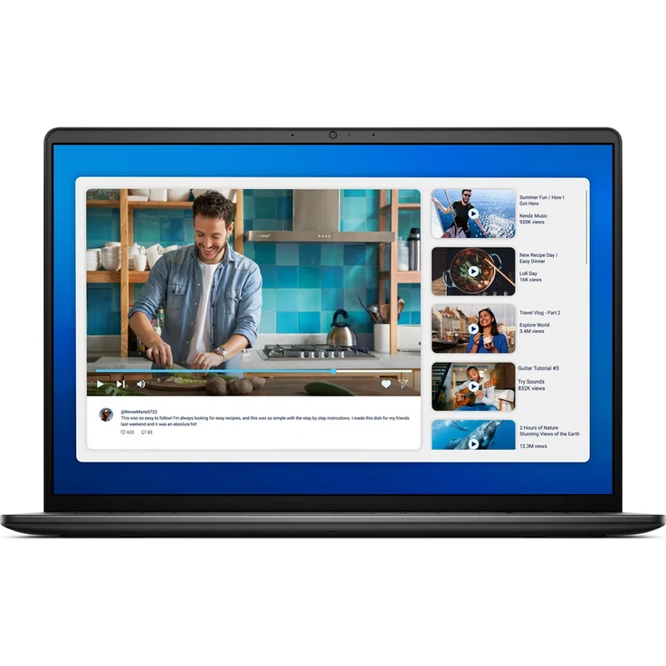 Dell DC16250, 16" Notebook mit Intel Core 7 150U, 16 GB RAM, 1 TB SSD, WUXGA-Display, Schwarz – Bild 1