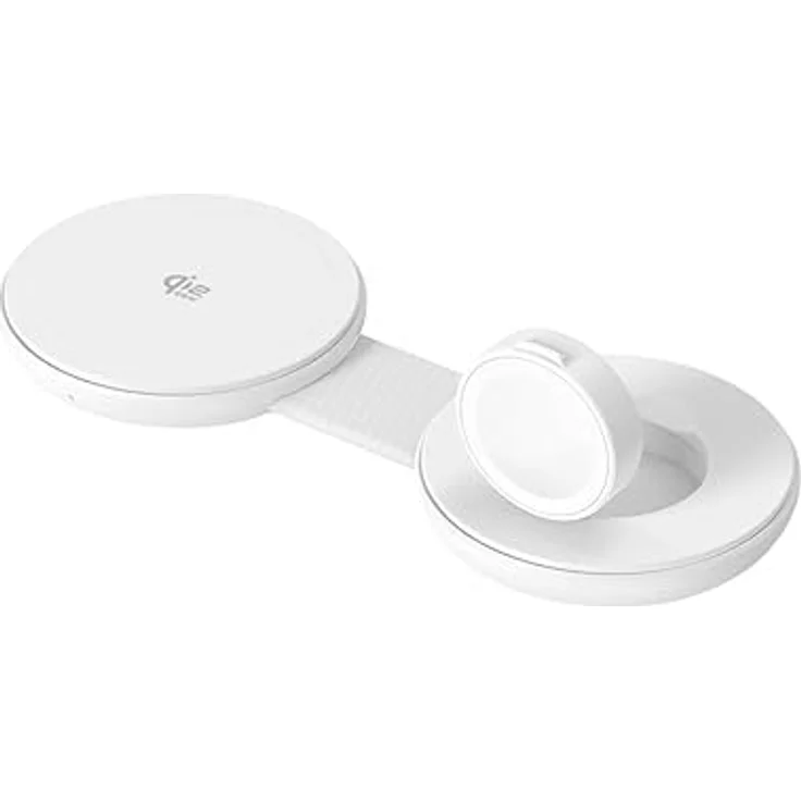 Conceptronic GORGON04W 2-in-1 faltbares magnetisches Qi2 25W kabelloses Ladegerät für iPhone und Apple Watch, schnelles Laden, überlastungsschutz – Bild 1