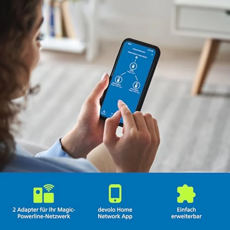devolo Magic 1 - 1200 WiFi mini Starter Kit dLAN 2.0: Ideal für Home Office und Streaming, Kompaktes Starter Kit für zuverlässiges raumübergreifendes WLAN einfach via Stromleitung – Bild 3