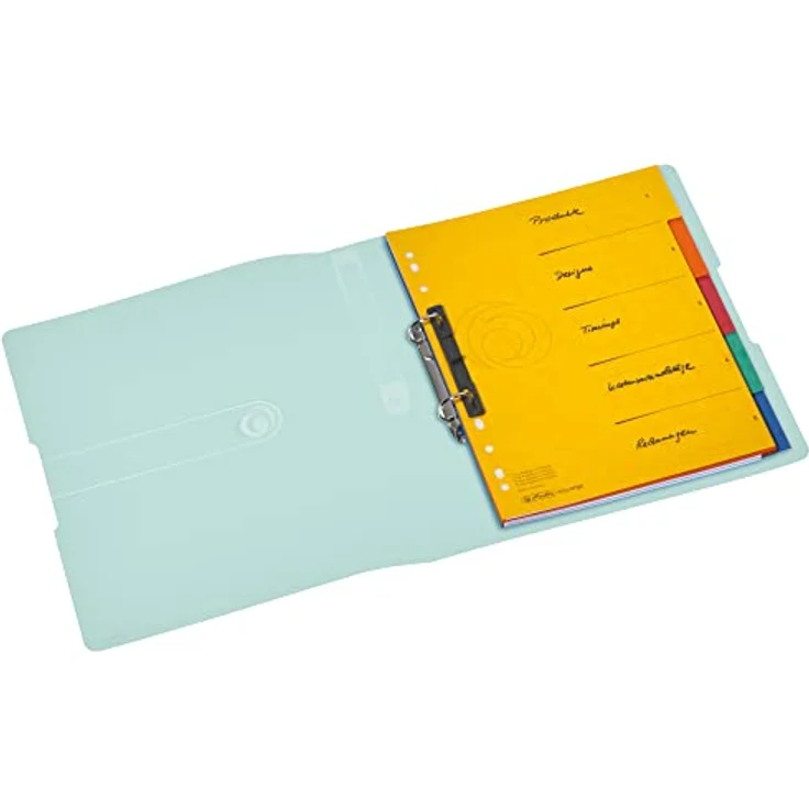 Herlitz Aktenordner Herlitz Ringbuch / DIN A4 / PP / 2-Ringmechanik / 38mm / transparent minze – Bild 4