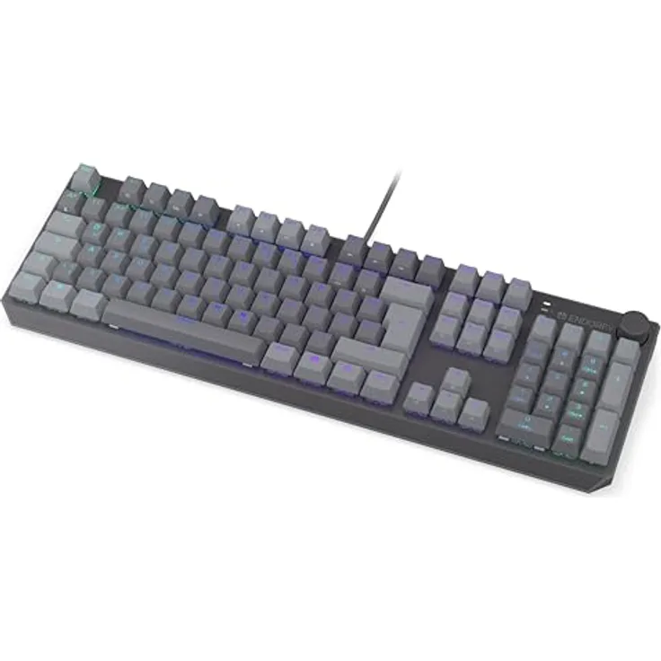 ENDORFY Thock V2 DE, QWERTZ Gaming-Tastatur mit Gateron Red Switches, Hot-Swap, Aluminium-Oberteil, Lautstärkeregler und programmierbare Makros