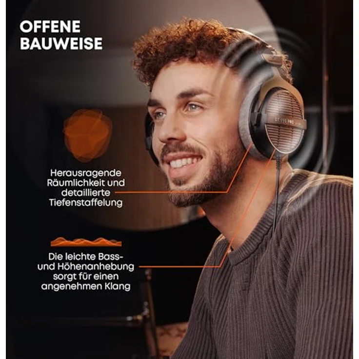 beyerdynamic DT 990 PRO 80 OHM - Offener Studio DJ-Kopfhörer (hören) – Bild 5