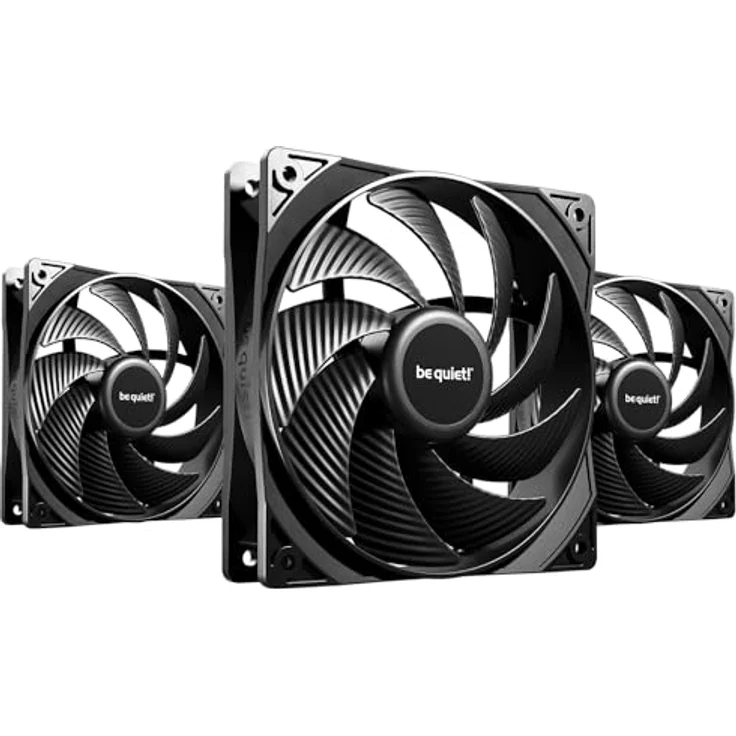 be quiet! PURE WINGS 3, 120 mm PWM Gehäuselüfter 3er Pack, schwarz – Bild 2