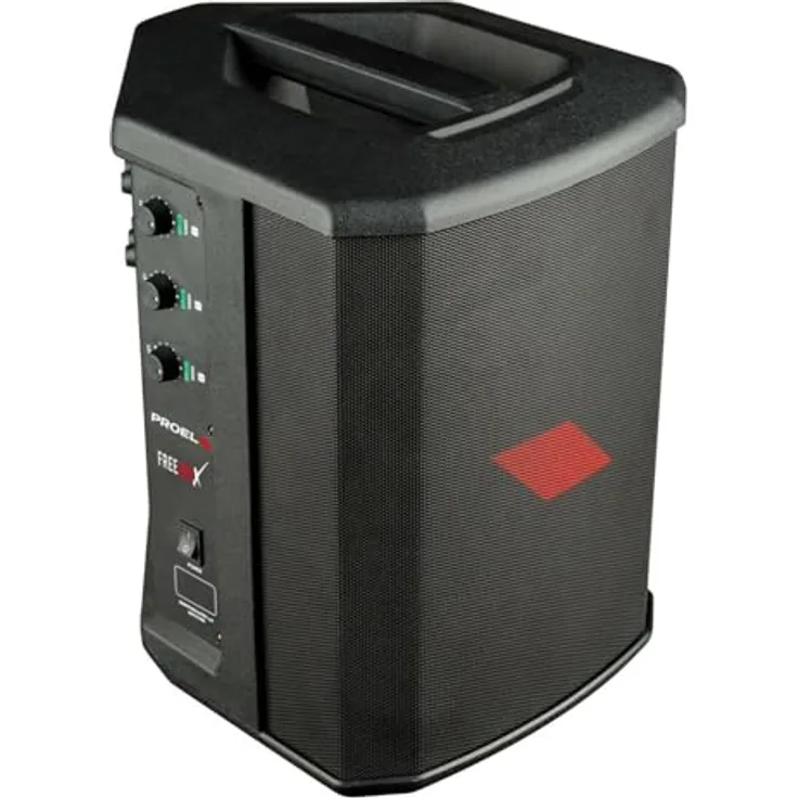 Proel Personal PA 6 Zoll+2 Zoll, Aktiver PA Lautsprecher mit Bluetooth und 10 Stunden Akku, Schwarz