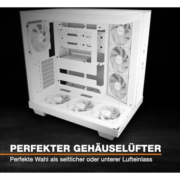 be quiet! Pure Wings 3 120mm PWM Reverse White Triple Pack, 3 Gehäuselüfter mit invertierten Lüfterblättern, optimierter Rahmen, hohe Kühlleistung, geringe Geräuschentwicklung – Bild 4