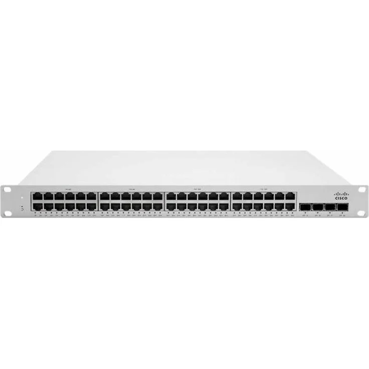 Cisco Meraki MS210-48LP, 48-Port L2 Cloud-Managed GigE Switch mit 370W PoE, Silber