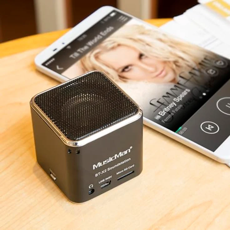 MusicMan mini Wireless Soundstation BT-X2 (MP3 Player, Bluetooth) schwarz – Bild 2