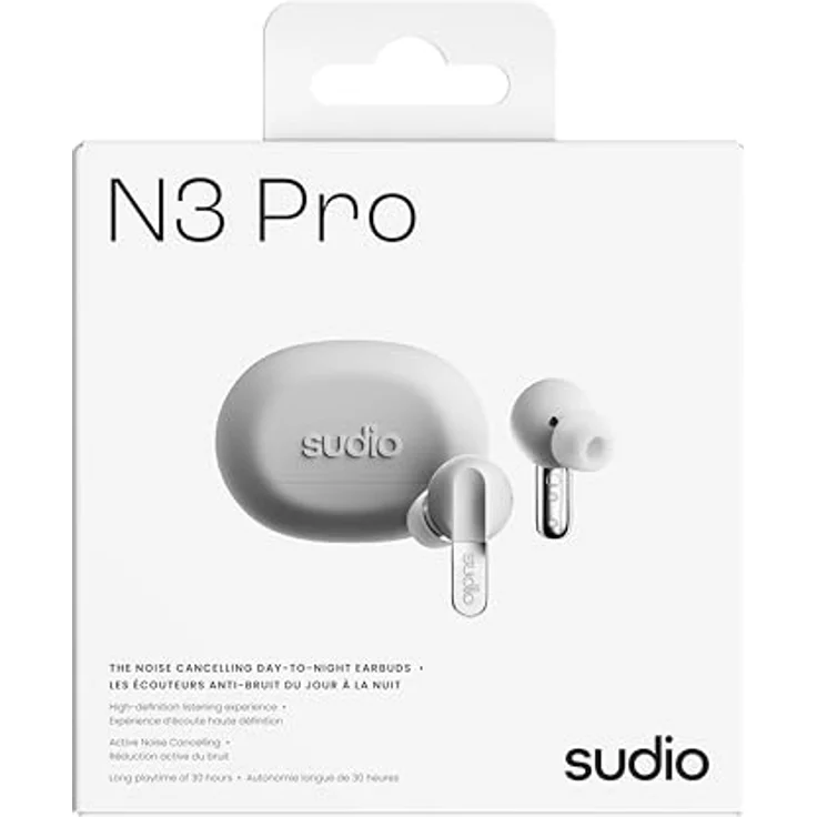 Sudio N3 Pro White, Kabellose In-Ear Kopfhörer mit ANC und 5.50 h Akkulaufzeit, Schwarz – Bild 7