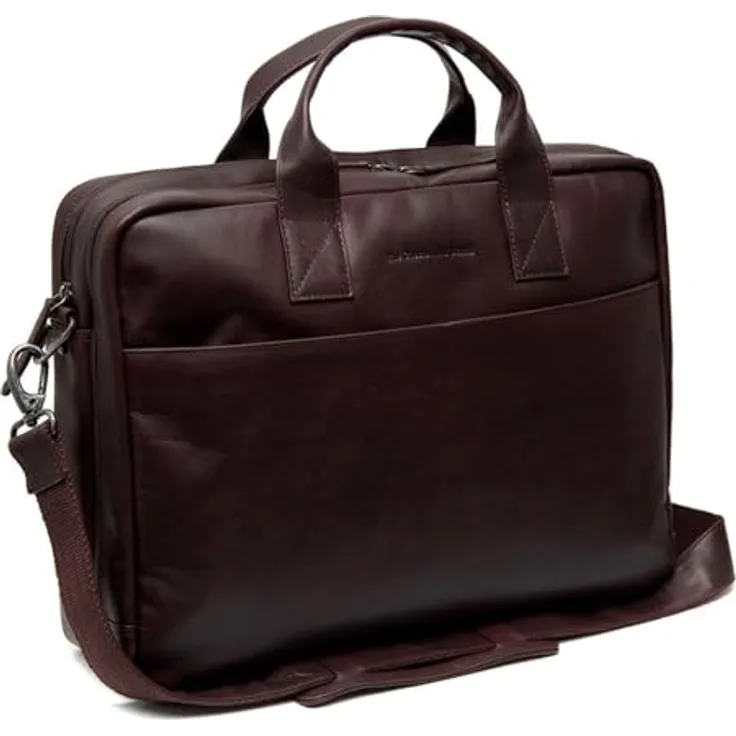 The Chesterfield Brand Frazer Laptopbag Brown, Businesstasche mit Schulterriemen, 38 x 28 x 9 cm