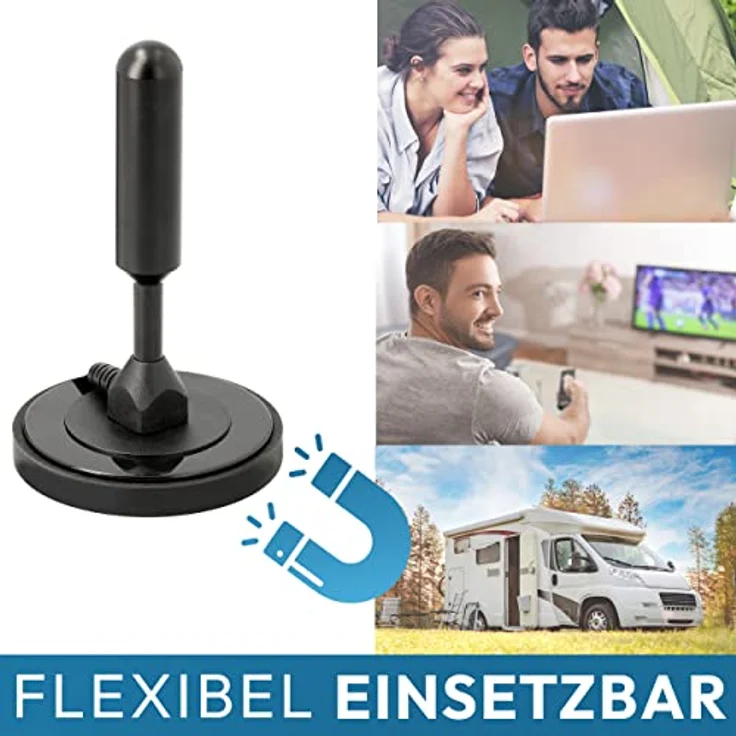 VSG24 DVBT2 HDTV Antenne ADVANCED HD, Innenantenne mit 5 m Kabellänge für optimale DVB-T2 Signalqualität, schwarz – Bild 7