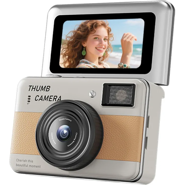 KKmoon Y11, Kleiner Videorekorder als Schlüsselanhänger mit 1,47-Zoll-Bildschirm, 68 MP Foto- und 4K Videoaufnahmen, orange