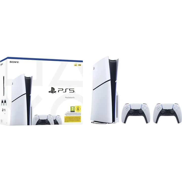 Sony PS5 Slim 2. Controller Bundle, Weiß – Bild 1