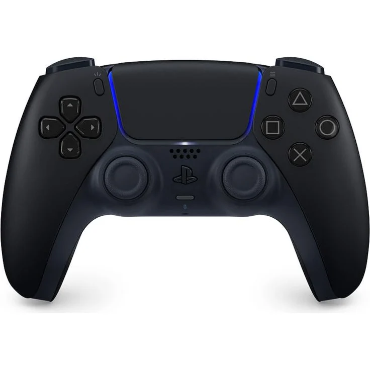 Sony DualSense, Gamepad für PlayStation 5 und PC mit haptischem Feedback, adaptiven Triggern, integriertem Mikrofon und USB-C Ladeanschluss, Schwarz