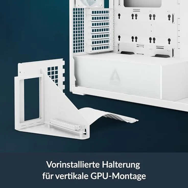 ARCTIC Xtender VG (White), PC-Gehäuse mit gehärtetem Panorama-Glas, vertikaler GPU-Anbringung, 2x 420 mm Radiator Support, 5x vormontierte A-RGB Lüfter, Full Tower, bis zu E-ATX – Bild 2
