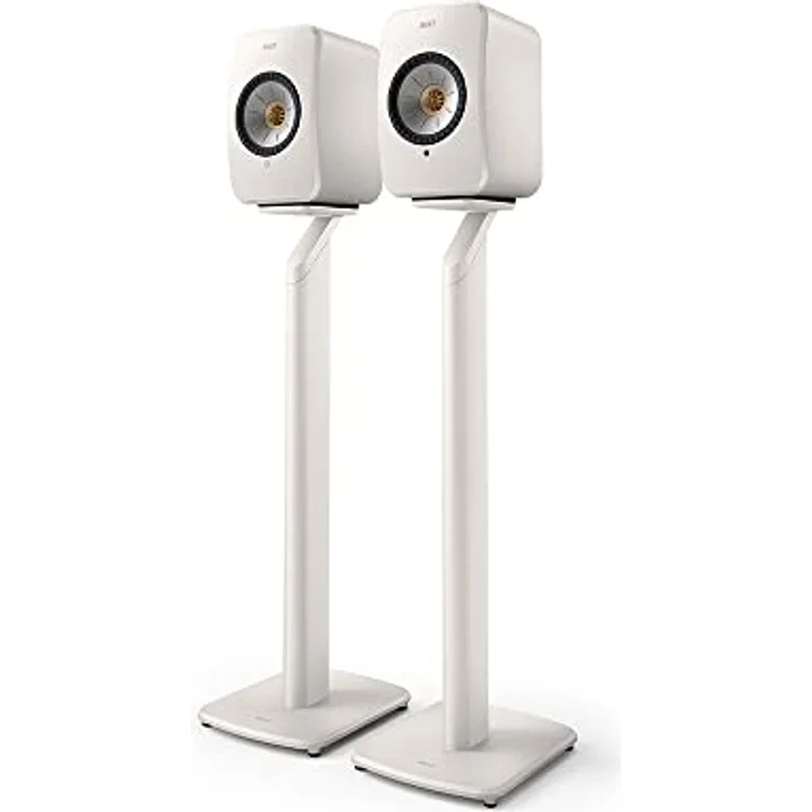 KEF S1 Standfuß für LSX- und LSX II-Aktivlautsprecher (Paar), Mineralweiß, integriertes Kabelmanagementsystem – Bild 1