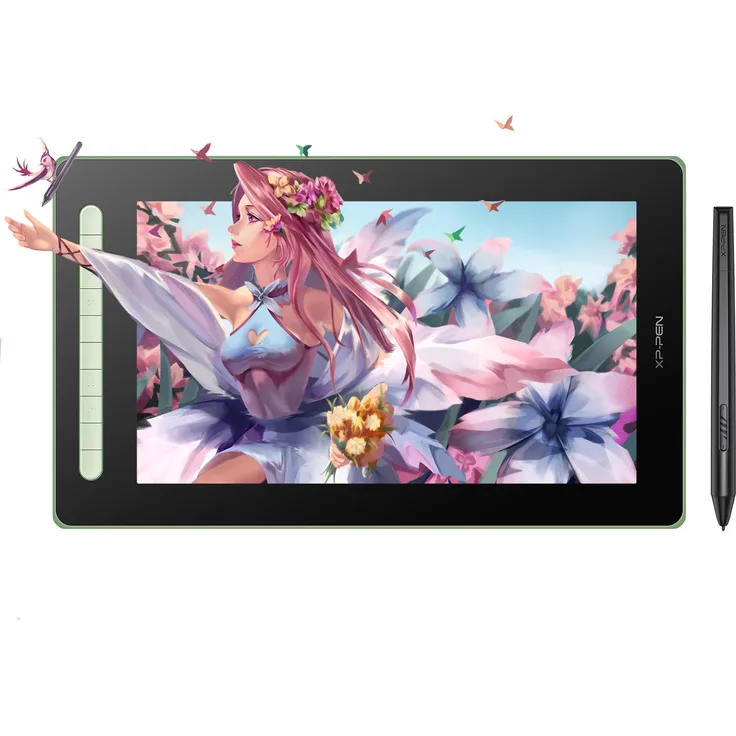XP-Pen Artist 16 2. Generation Grafiktablett 15,4 Zoll Grafikmonitor, X3 Smart-Chip Stift mit 10 Schnellzugriffstasten, 127 % sRGB Farbraum, Drawing Display zum Skizzieren, Zeichnen