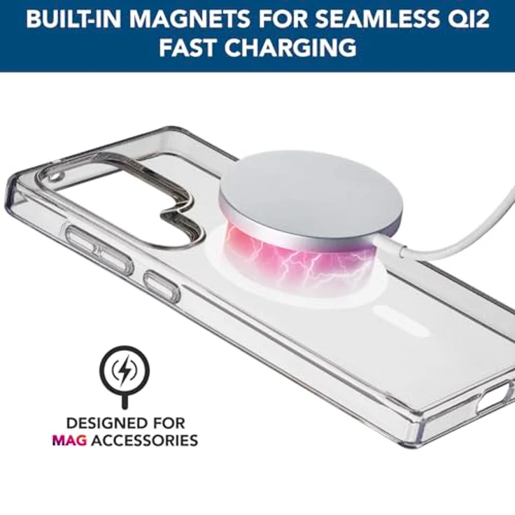 cellularline Gloss Mag Galaxy S25 Magnetische Hülle für kabelloses MagSafe-Laden Transparent – Bild 2