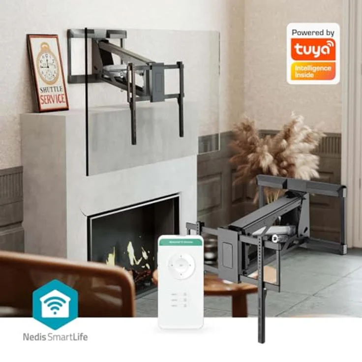 NEDIS Motorisierte TV-Wandhalterung 37-75" drehbar - 35 kg - ferngesteuert - ABS/Stahl – Bild 4