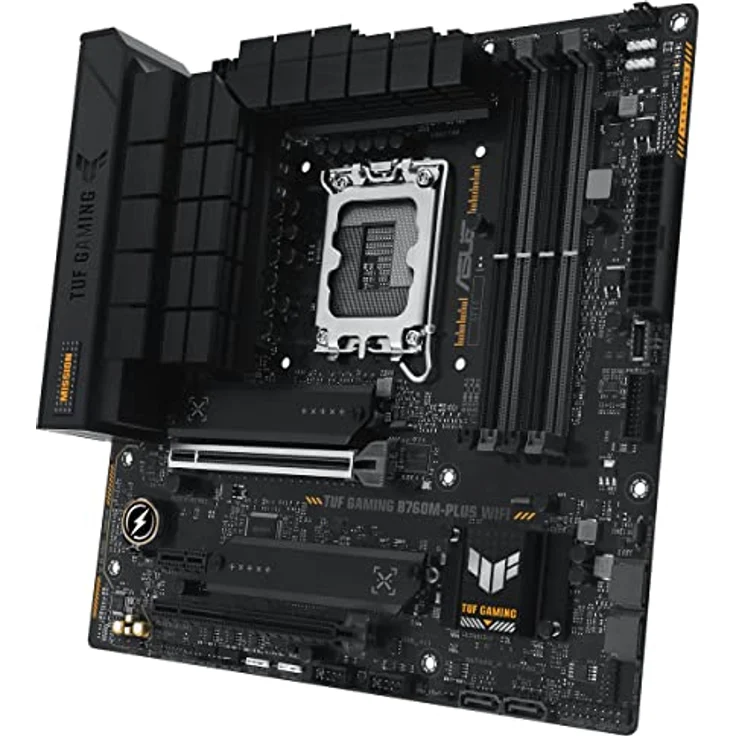 ASUS TUF GAMING B760M-PLUS WIFI Mainboard Sockel Intel LGA 1700 (Intel B760, mATX, DDR5 Speicher, PCIe 5.0, 2x M.2, WiFi 6, Thunderbolt 4, Aura Sync) – Bild 4
