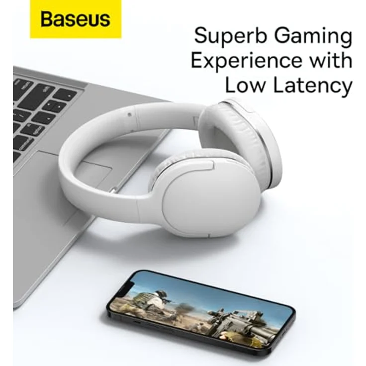 Baseus Encok D02 Pro, Over-Ear-Kopfhörer mit Bluetooth 5.0, kabellos, weiß – Bild 9