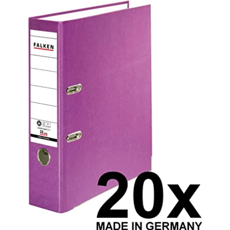 Falken Aktenordner S80 Recycolor, Qualitätshebelmechanik, 80 mm Rückenbreite, violett – Bild 3