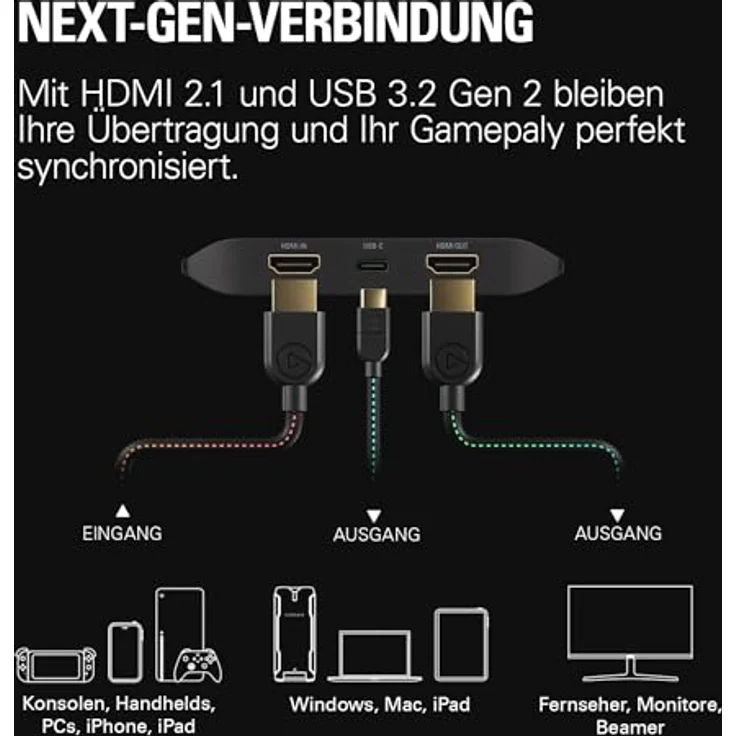 Elgato 4K X, Capture Karte mit HDMI 2.1 für 4K Aufnahme mit 144 FPS und VRR-Passthrough – Bild 5