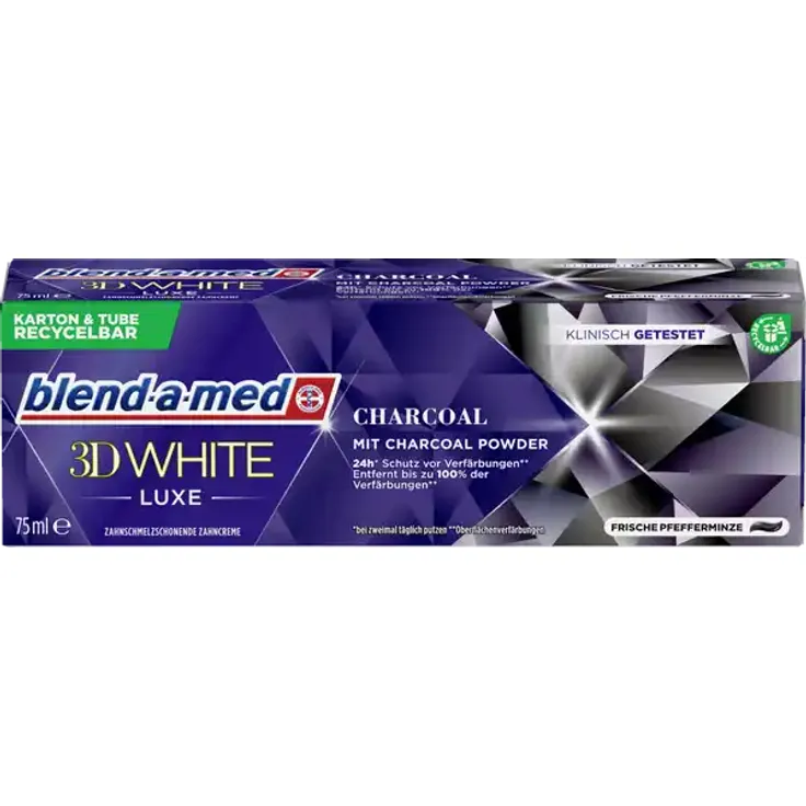 blend-a-med 3D White Luxe Charcoal Aktivkohle Zahnpasta (75ml)