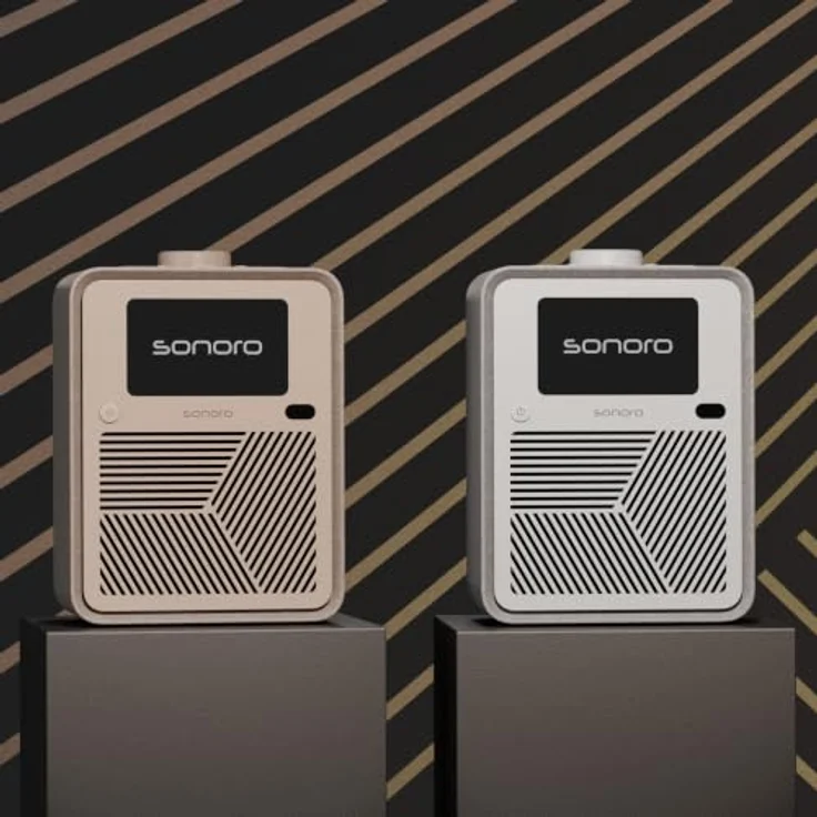 Sonoro ATRON, DAB+ Digitalradio in Sand/Cremefarben mit Spotify, Deezer und Qobuz Unterstützung, TFT Display – Bild 2