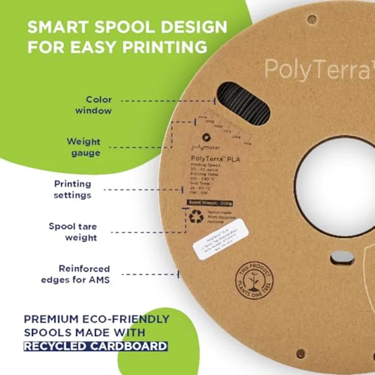 Polymaker 70822 PolyTerra PLA Filament PLA-plast 1.75 mm 1000 g Hvid (mat) 1 stk – Bild 10