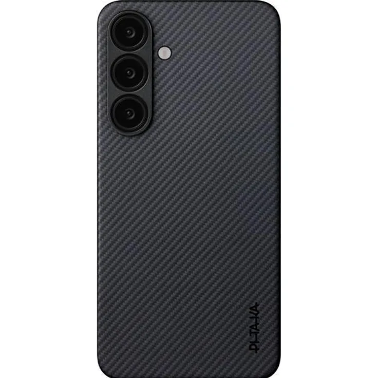 Pitaka Magsafe Backcover für Samsung Galaxy S24 Ultra, echtes Aramid, Magsafe-kompatibel, Schwarz