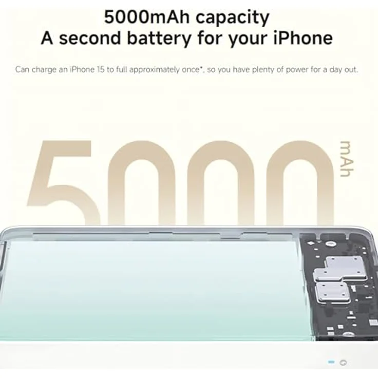Xiaomi Kabellose Powerbank 5.000mAh, tragbar, Weiß – Bild 4