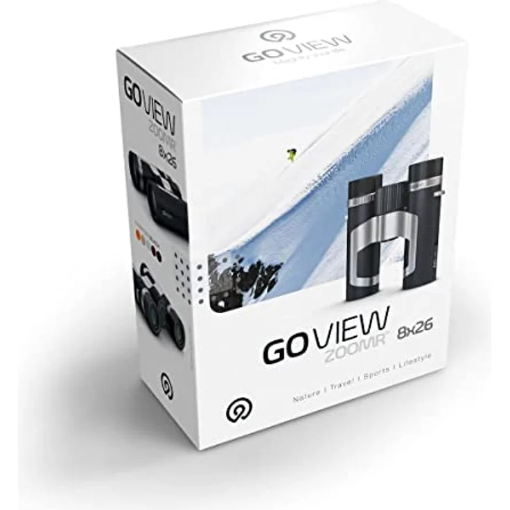 GoView ZOOMR 8x26 kleines, leichtes Fernglas (8-Fach Zoom, Magnesiumgehäuse, inkl. Smartphone-Adapter & Zubehör) Phantom Schwarz – Bild 5