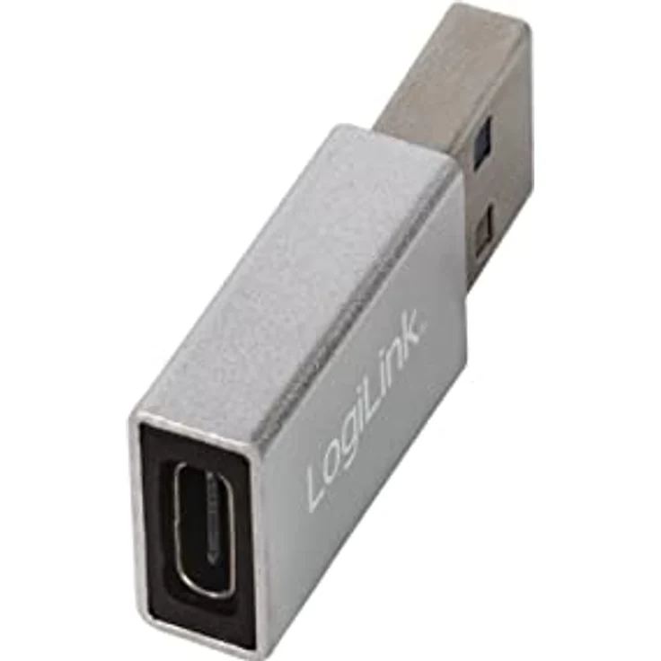 LogiLink USB 3.2 Gen1 Typ-C Adapter, USB-A (Stecker) zu USB-C (Buchse), Silber – Bild 3