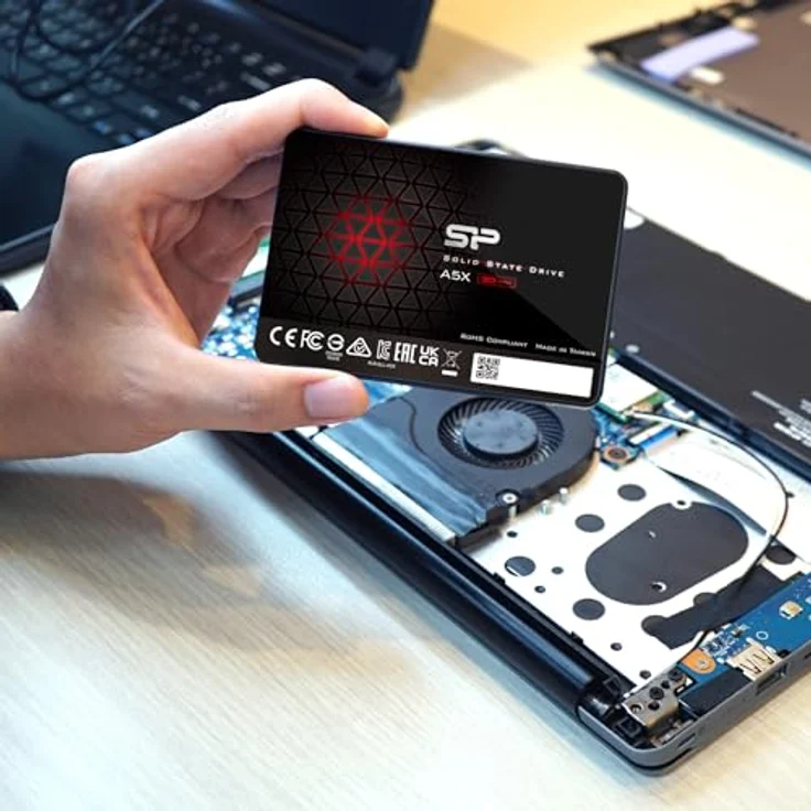 Silicon Power SP256GBSS3A55S25AY, 256GB SSD 3D NAND SLC Cache, SATA III 2.5" 7mm Interne Festplatte – Bild 3