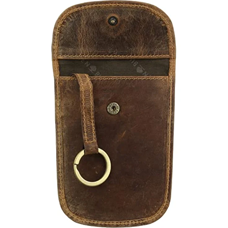 Greenburry Vintage Schlüsseltasche groß, Leder, Druckknopfverschluss, 11 x 1,5 x 7 cm – Bild 2