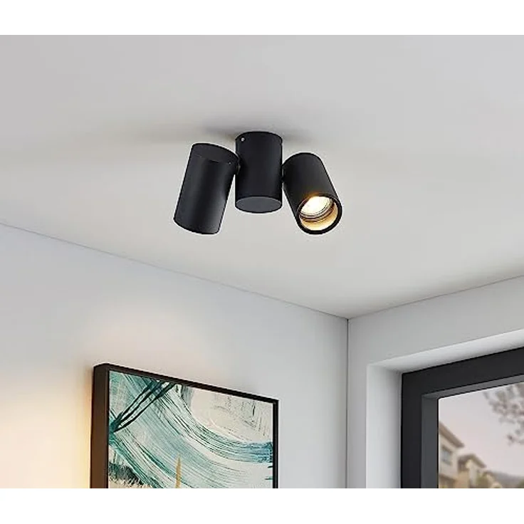 Arcchio Deckenlampe Aluminium schwarz, Deckenstrahler schwenkbar, Deckenspot 2 x GU10 max. 50W, Design ohne Kompromisse – Bild 3