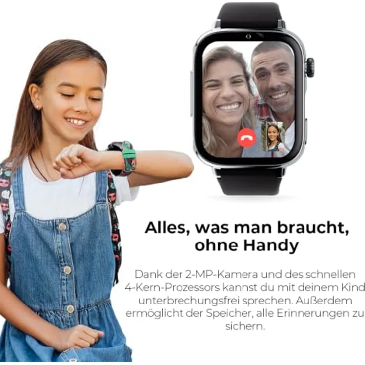 SaveFamily SaveWatch Plus 2, Kindersmartwatch mit GPS, Kamera, SOS Knopf und Nano SIM – Bild 9