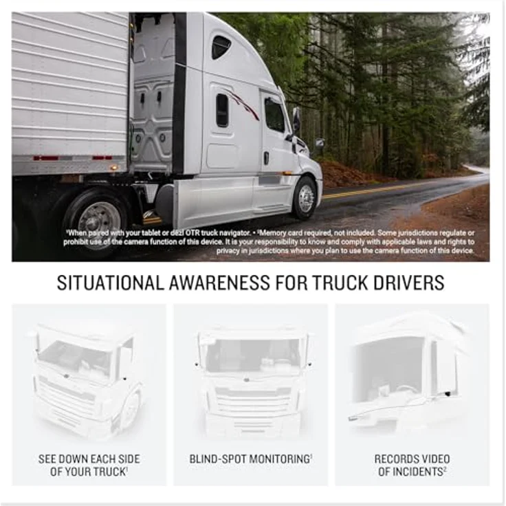 Garmin dēzl DualView, Seiten-Kamerasystem für LKW, Bus und Camper, Echtzeit-Bildübertragung, Überwachung toter Winkel, 1080p Unfallaufzeichnung, wetterfest – Bild 2