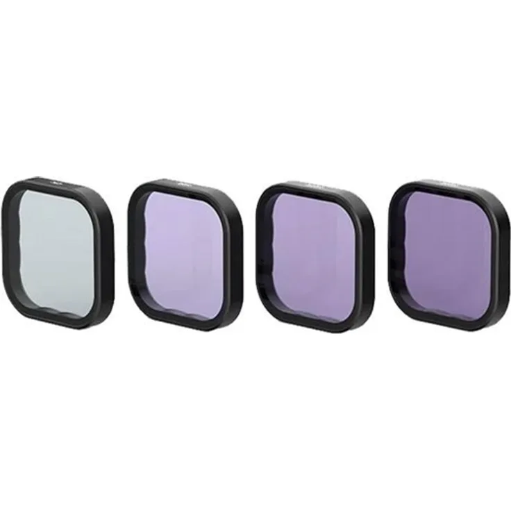 TELESIN Hero 13 ND+CPL Filterset S5-FLT-13-TGP, 4-teilig mit ND8, ND16, ND32 und CPL, präzise CNC-Aluminium-Halterungen, Corning Glas, für GoPro Hero 13 Black